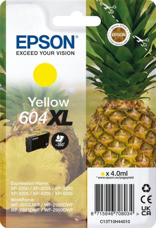 Epson 604XL Cartridge Geel