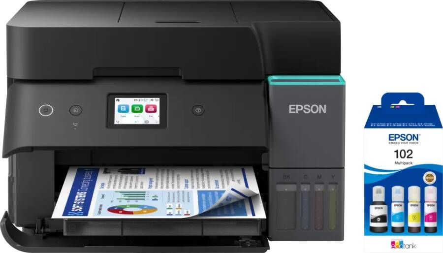 Epson EcoTank ET-4950 + 1 set extra inktflesjes