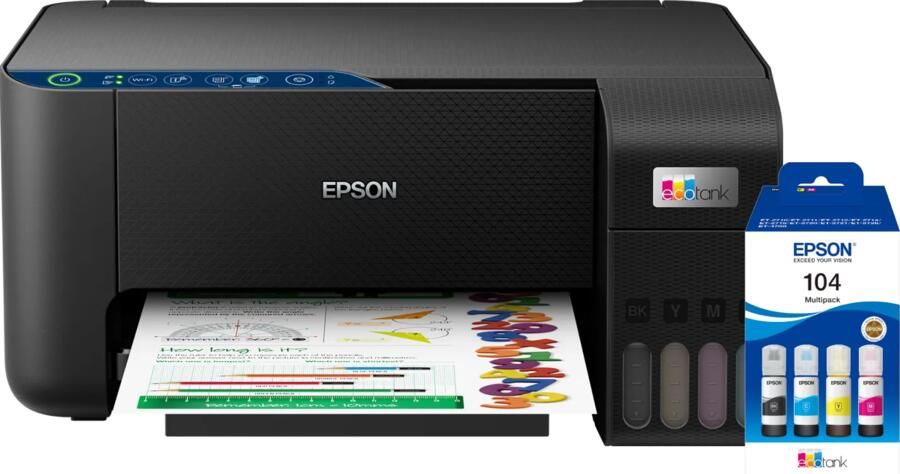 Epson EcoTank ET-2861 + 1 set extra inktflesjes