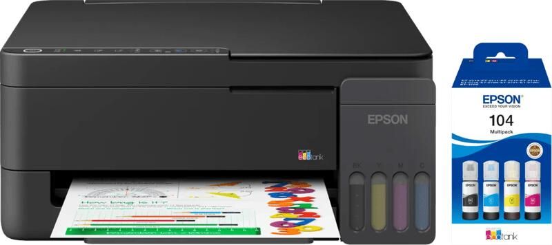 Epson EcoTank ET-2910 + 1 set extra inktflesjes