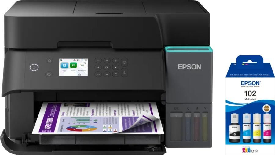 Epson EcoTank ET-3950 + 1 set extra inktflesjes