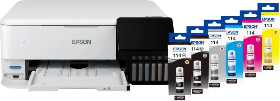 Epson EcoTank ET-8500 + 1 set extra inktflesjes