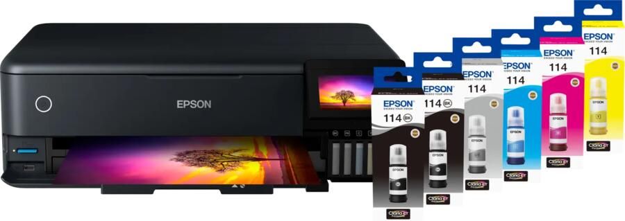 Epson EcoTank ET-8550 + 1 set extra inktflesjes