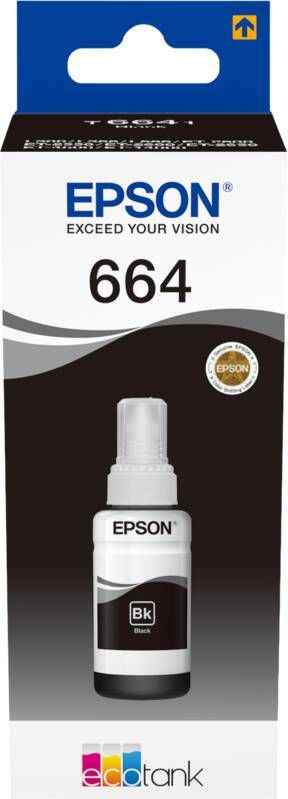 Epson inktfles T664 4.000 pagina&apos;s OEM C13T664140 zwart