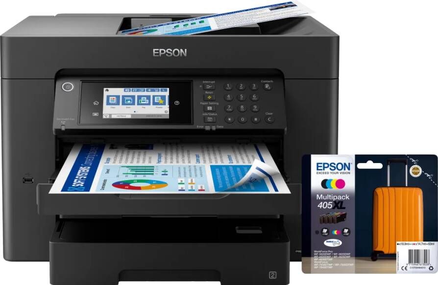 Epson WorkForce WF-7840DTWF + 1 set extra XL cartridges