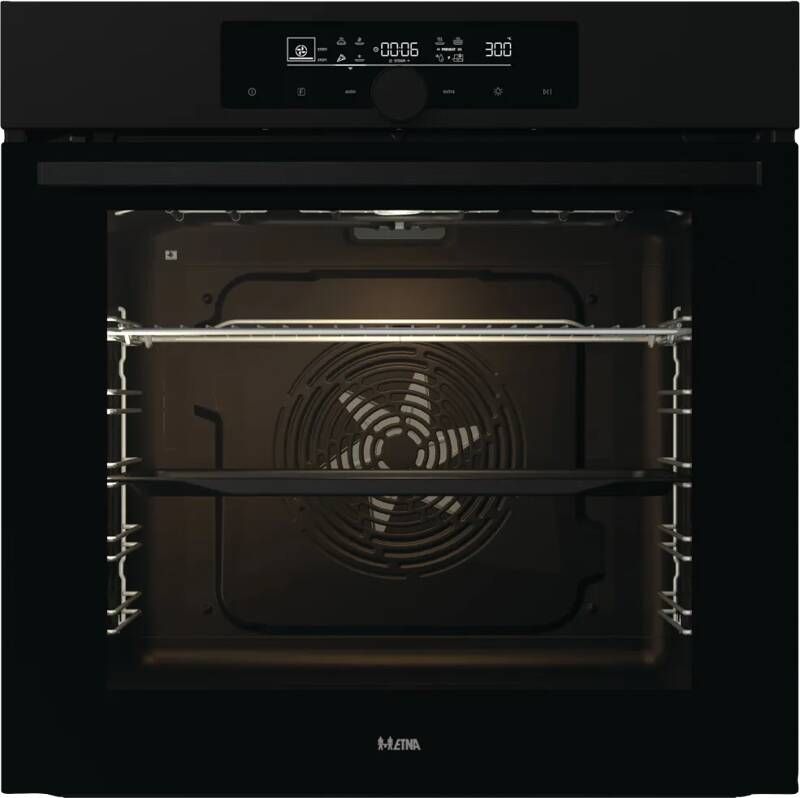 ETNA OM916MZ Inbouwoven Multifunctioneel (tot 300°C) XL Inhoud 77 l Matzwart