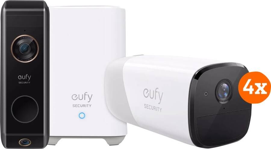 Eufy cam 2 Pro 4-pack + Video Doorbell Dual 2 Pro