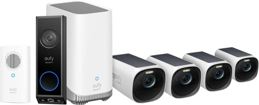 Eufy Cam 3 4-Pack + Video Doorbell E340 + Chime