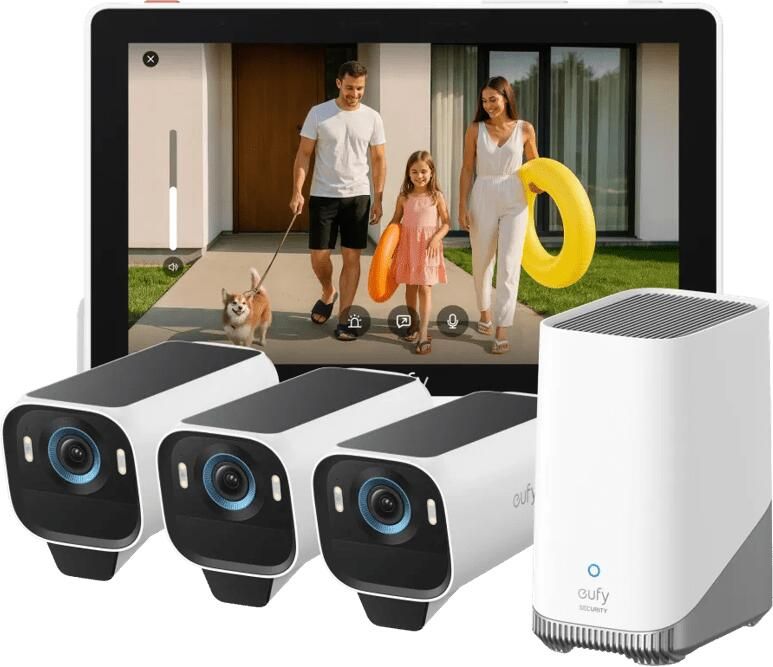 Eufy Cam S3 Pro 3-Pack + Smart Display E10