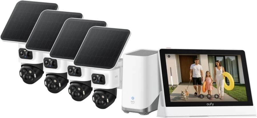 Eufy Cam S4 4-Pack + HomeBase 3 + Smart Display E10