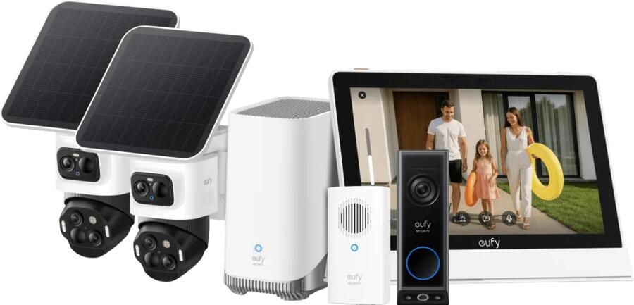 Eufy Cam S4 Duo Pack + HomeBase 3 + Video Doorbell E340 + Smart Display E10