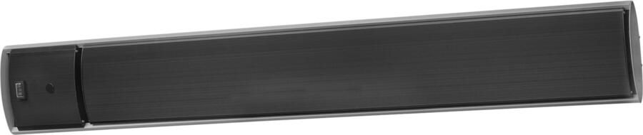 Eurom Outdoor Heatpanel 1800 Watt Remote Control- Terrasverwarmer elektrisch Aluminium Zwart