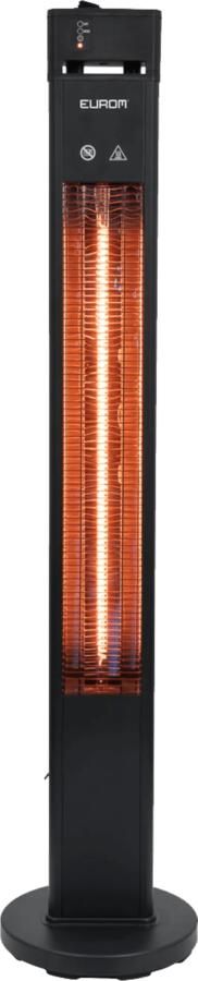 Eurom Q-tower 2000 RCD Terrasverwarmer elektrisch Kunststof Zwart