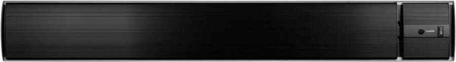 Eurom Outdoor Heatpanel 2400 Remote Control Terrasverwarmer elektrisch Aluminium Zwart