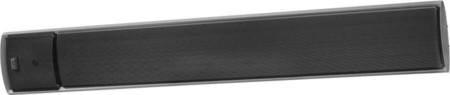 Eurom Outdoor Heatpanel 1800 Watt Remote Control- Terrasverwarmer elektrisch Aluminium Zwart