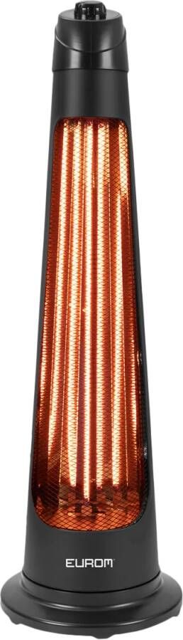 Eurom Q-tower 1200 Terrasverwarmer elektrisch Kunststof Zwart