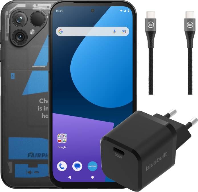 Fairphone 5 256GB Transparant 5G + Oplaadpakket