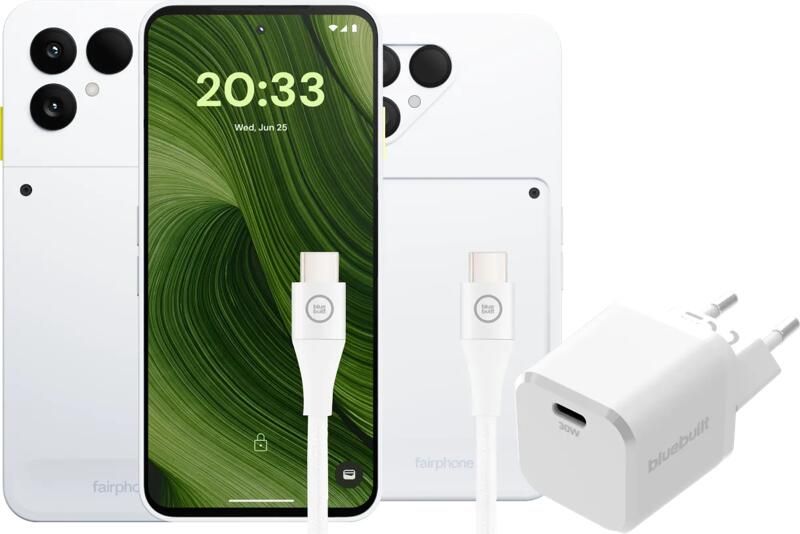 Fairphone 6 256GB Wit 5G + Compleet Accessoirepakket