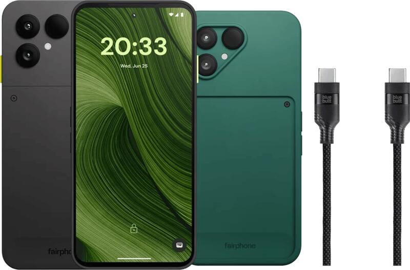 Fairphone 6 256GB Zwart 5G + Basis accessoirepakket