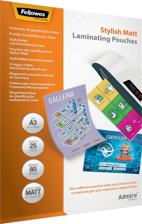 Fellowes Admire A3 Lamineerhoezen Stylish Matt