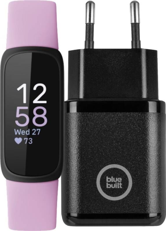 Fitbit Inspire 3 Paars + BlueBuilt Oplader