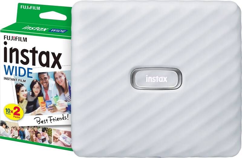 Fujicolor Benelux Fujifilm Instax Link WIDE Wit + Fujifilm Instax WIDE Film 10 x 2 pak