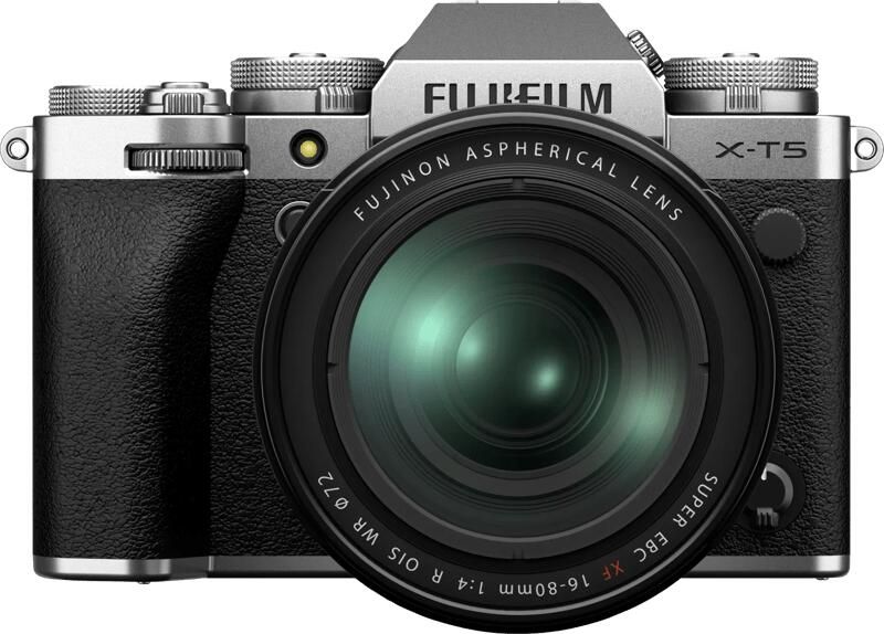 Fuji film X-T5 Zilver + XF 16-80mm F4 R OIS WR | Camera aanbiedingen | Fotografie Camera s | 4547410486544