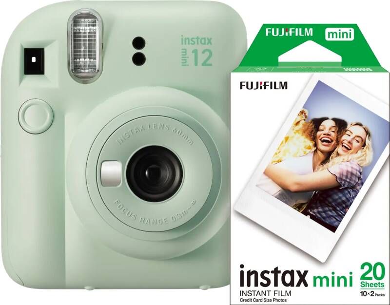 Fujifilm instax Mini 12 Mint Green + Fotopapier (20 stuks)