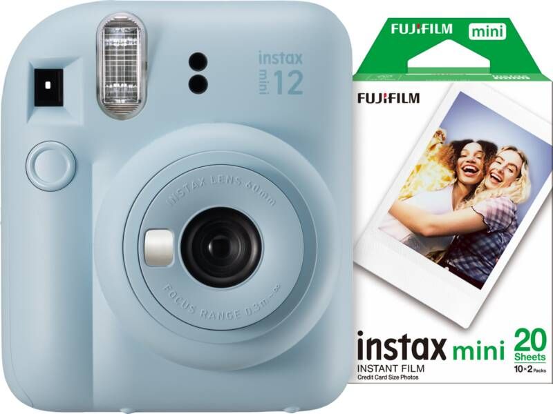 Fujifilm instax Mini 12 Pastel Blue + Fotopapier (20 stuks)