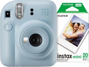 Fujifilm Instax Mini 12 Pastel Blue Bundel + Fotopapier (20