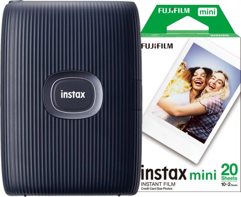 Fujifilm Instax Mini Link 2 Space Blue + Instax Mini Film (20 stuks)