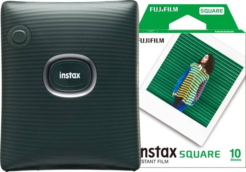 Fujifilm Instax Square Link Green + Instax Film Square WW1 (10 stuks)