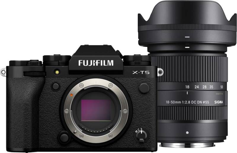 Fujifilm X-T5 Zwart + Sigma 18-50mm f 2.8 DC DN Contemporary