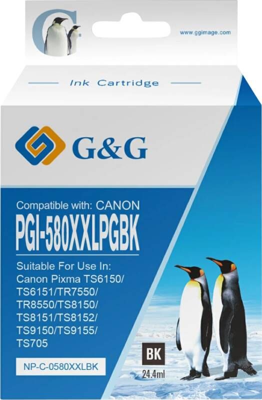 G&G PGI-580XXL Cartridge Zwart