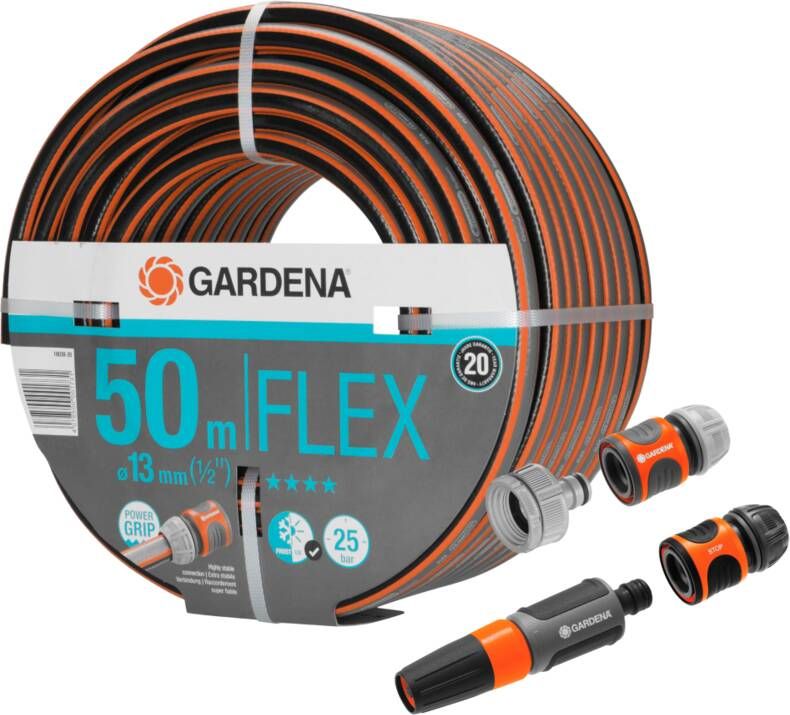 Gardena Comfort FLEX 1 2 50m + Koppelstukken