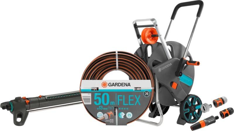 Gardena Comfort FLEX 50m CleverRoll L Large Sproeierpakket