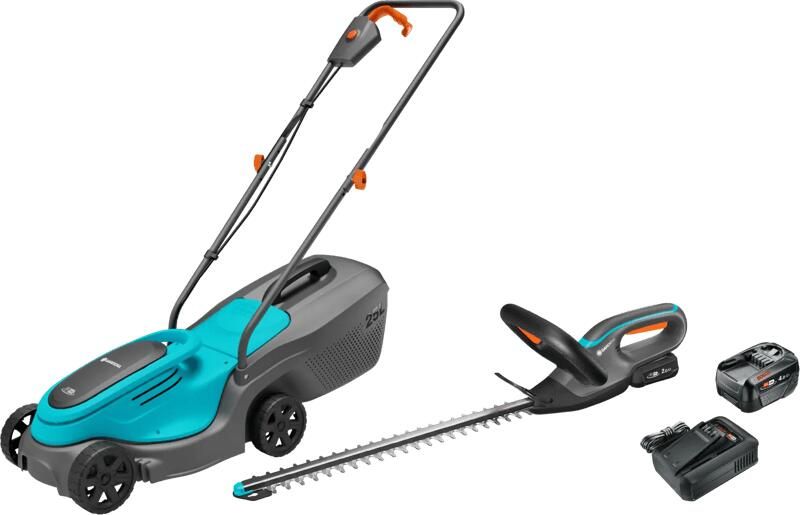 Gardena PowerMax 30 18V P4A Solo + EasyCut 45 18V + Bosch Starterset 18V 4 0 Ah