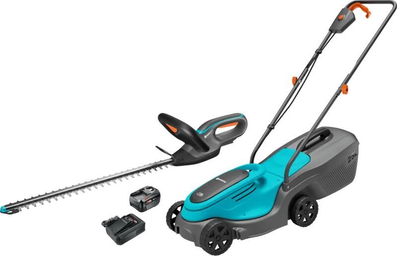Gardena PowerMax 30 18V P4A Solo + EasyCut 45 18V + Bosch Starterset 18V 4 0 Ah
