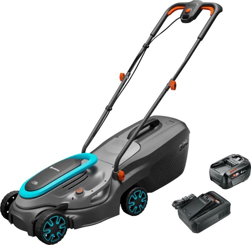 Gardena PowerMax 32 18V P4A Solo + Bosch Starterset 18V 4 0 Ah