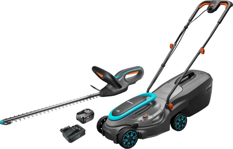 Gardena PowerMax 32 18V P4A Solo + EasyCut 45 18V + Bosch Starterset 18V 4 0 Ah