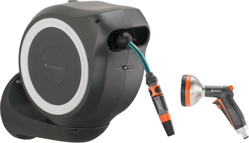 Gardena Wandslangenbox 15 RollUp S Wit + Premium Broes