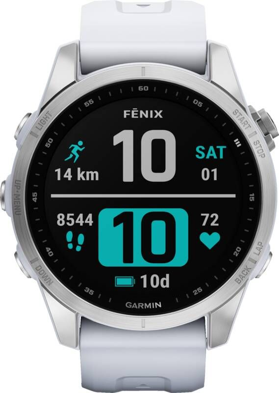 Garmin Fenix 7S Stainless Steel White