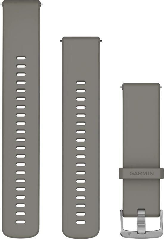 Garmin Siliconen Bandje Grijs Zilver 22mm