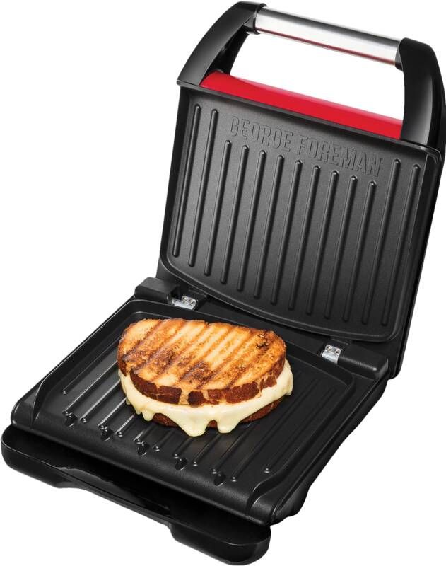 George Foreman 25040-56 Steel Grill Family Rood Contactgrill