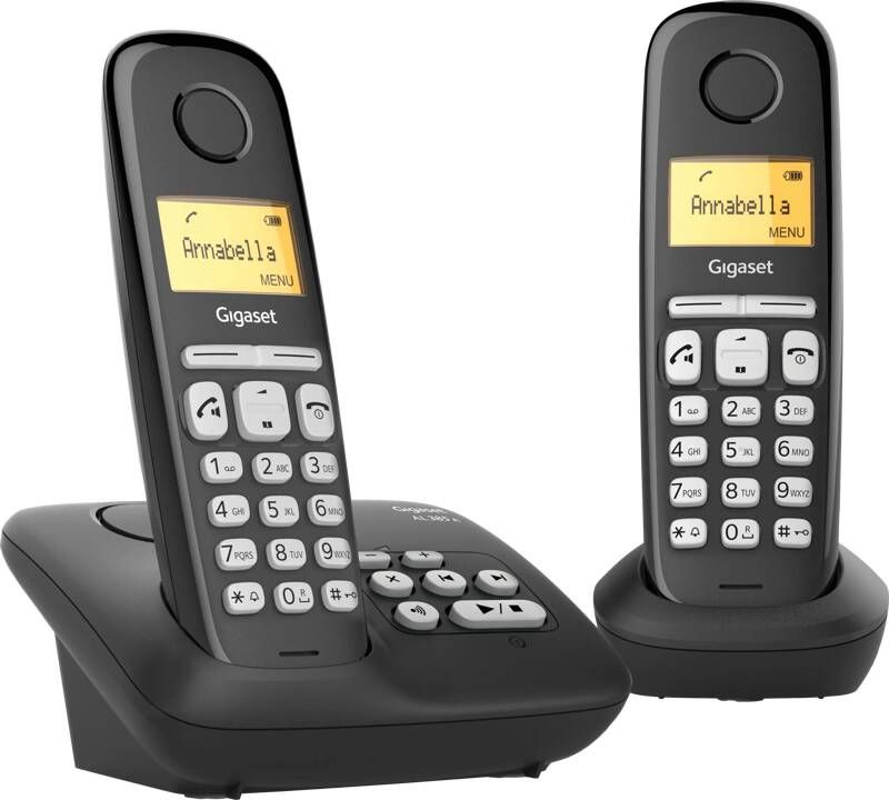 Gigaset AL385A duo draadloze huis telefoon met antwoordapparaat