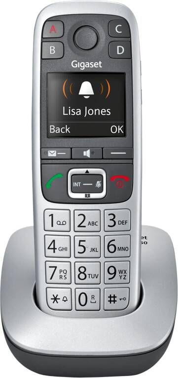 Gigaset E560 draadloze senioren huis telefoon zilver