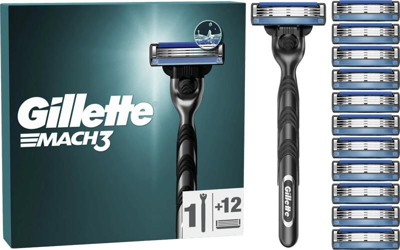Gillette Mach 3 1 Scheermes Voor Mannen 12 Scheermesjes Brievenbusverpakking