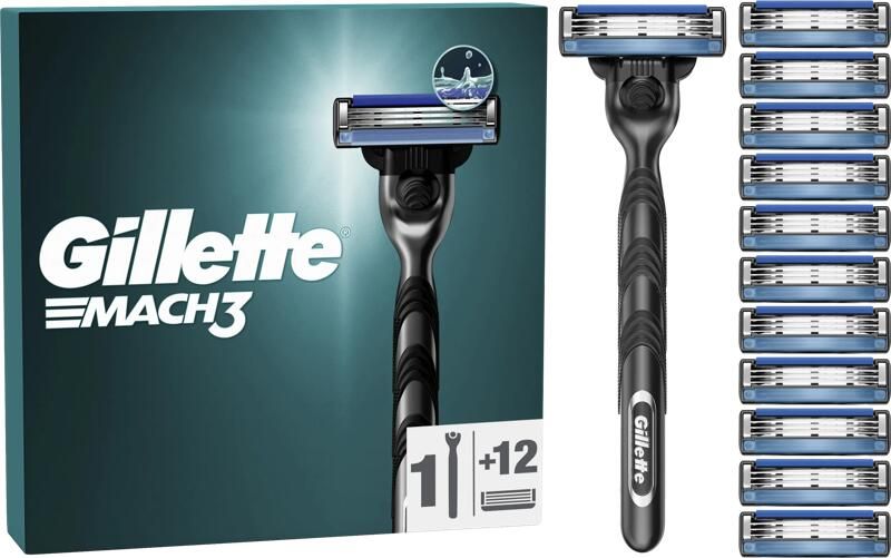 Gillette Mach 3 1 Scheermes Voor Mannen 12 Scheermesjes Brievenbusverpakking