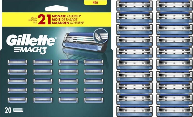Gillette Mach3 Navulmesjes (20 stuks)
