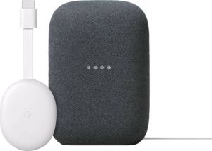 Google Chromecast 2K met TV + Nest Audio Charcoal